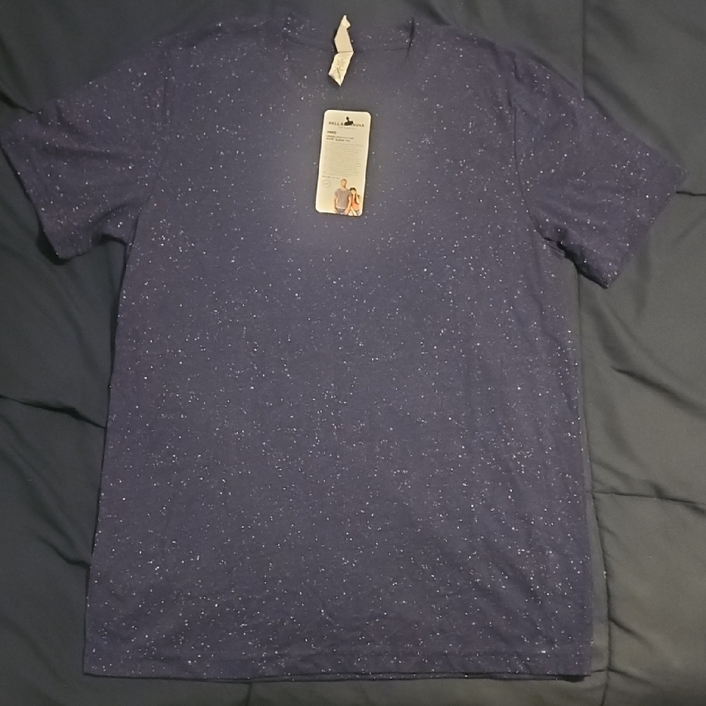 Bella Canvas Men's Navy Speckled Tee Medium